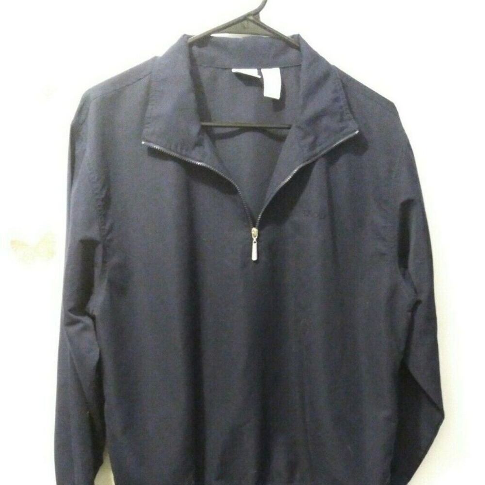 IZOD GOLF Womens Windbreaker Jacket 1/4 Zip Navy M